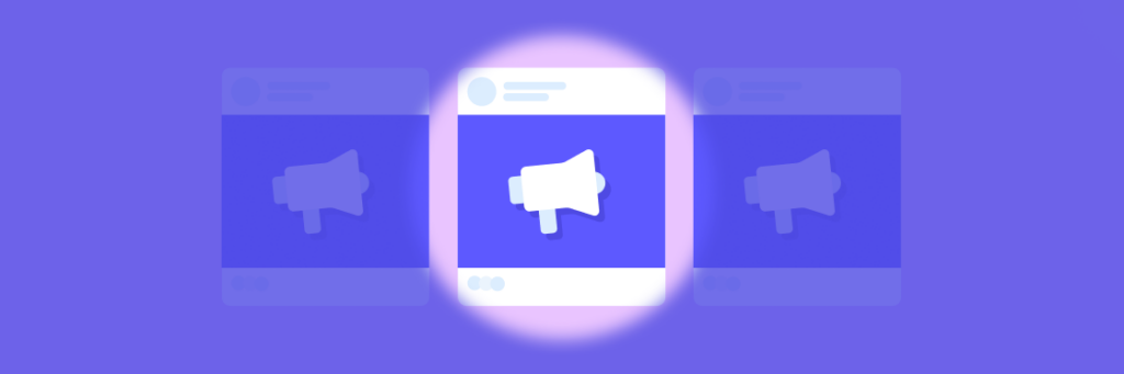 Graphic of three mobile phone screens with a central app icon featuring a stylized white hand with a thumbs-down gesture, against a monochrome purple background from Biteable video maker.