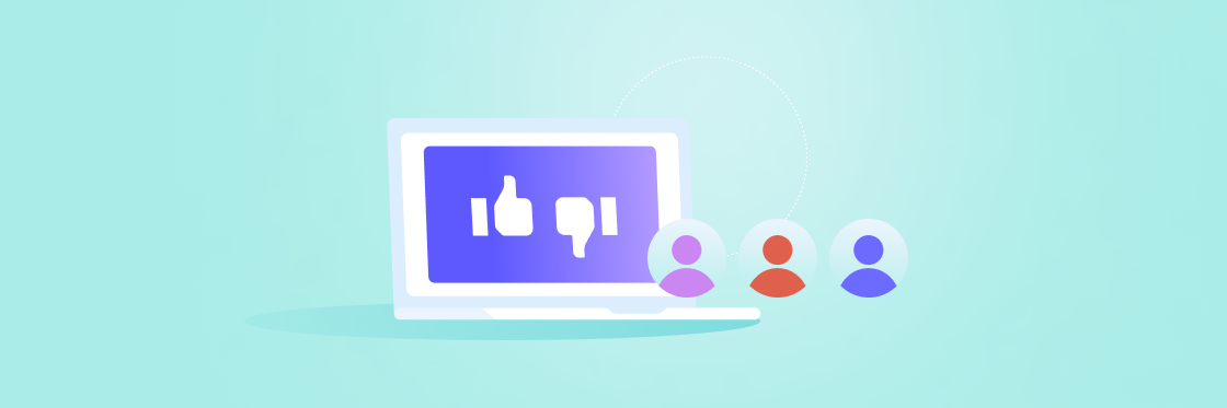 Employee experience The ultimate guide for remote organizations Social media engagement concept with likes icon and user avatars, illustrated through a Biteable video maker.