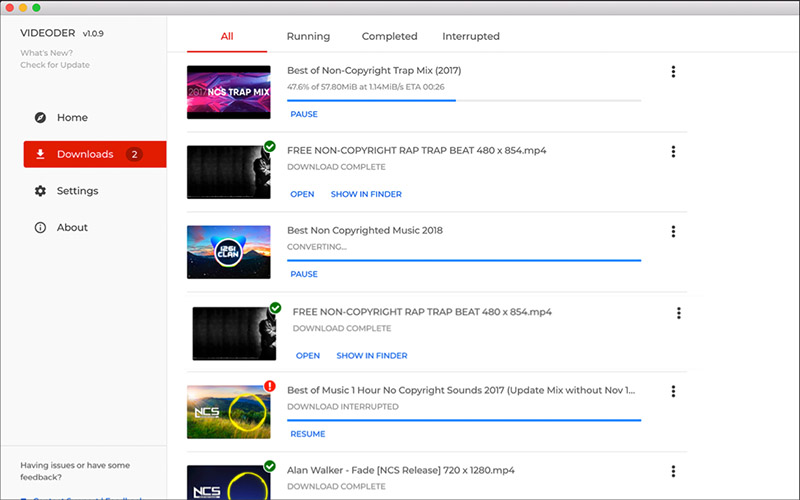 A screenshot of a computer interface showing multiple files being downloaded or processed through a download manager program, highlighting various media contents such as music and videos.
.