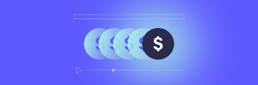 Illustration of a loading bar progressing towards a currency symbol, representing a financial loading or processing concept.