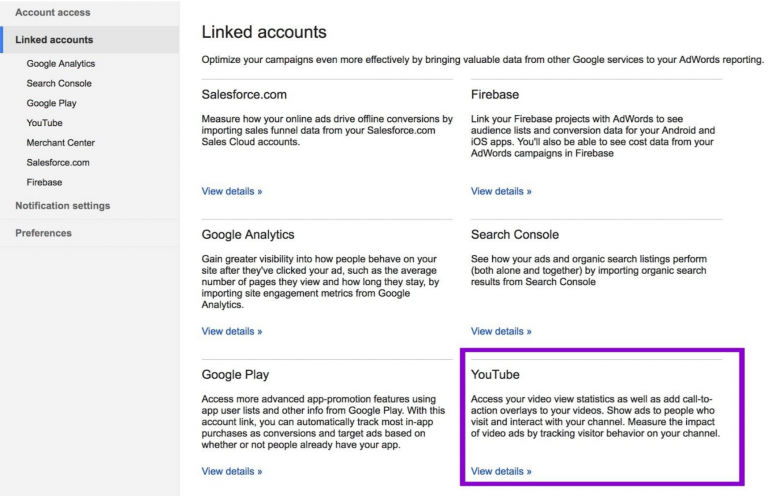 Google analytics dashboard highlighting various website metrics and statistics with a focus on a youtube video statistics card.