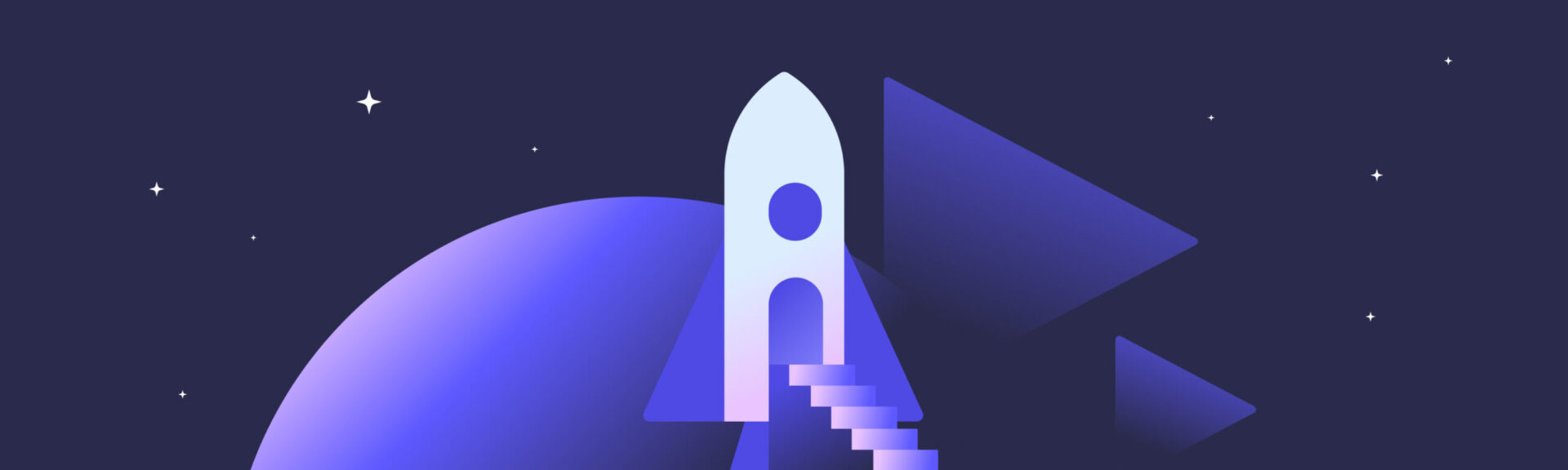 RockITek – 00 – Cover A stylized illustration of a rocket launch with a planet and stars in the background.