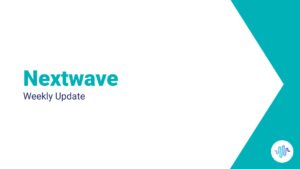 Weekly update Biteable video presentation for 'nextwave' with a minimalist design.