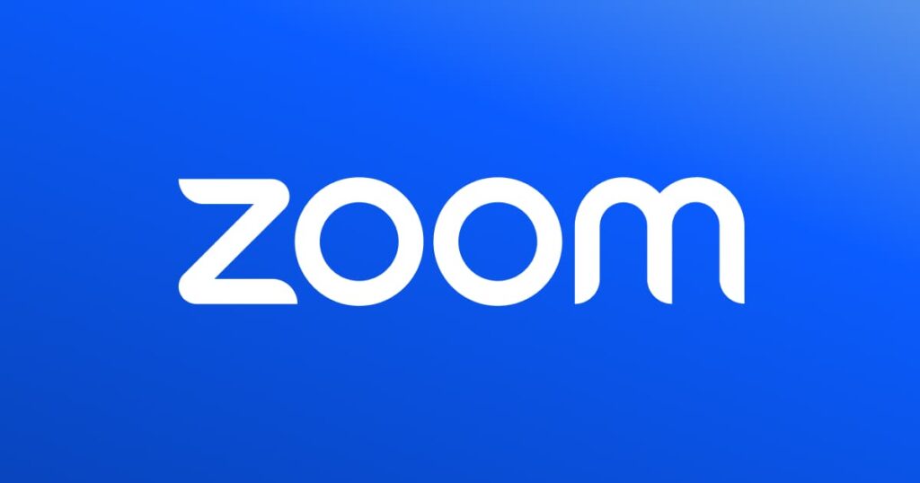 Zoom alternatives logo displayed in white text on a blue background.