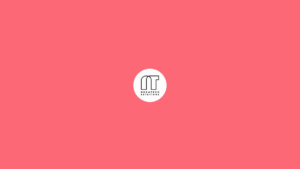 Centered on a pink background, a white circle contains a minimalist black logo with the letters "RT" above the text "REALTOR SOLUTIONS.