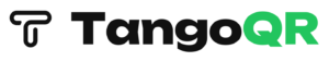 TangoQR logo featuring a stylized "T" icon followed by the text "TangoQR," with "QR" in green and the rest in black.